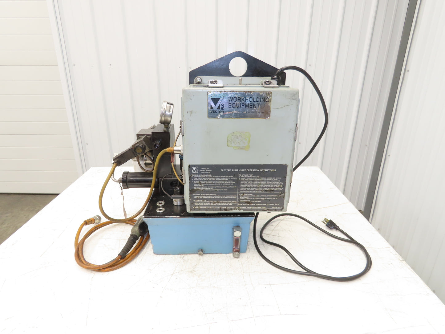 Vektek Vector Flo Hydraulic Manual Workholding Pump Power Pack 2.5gal 5000psi