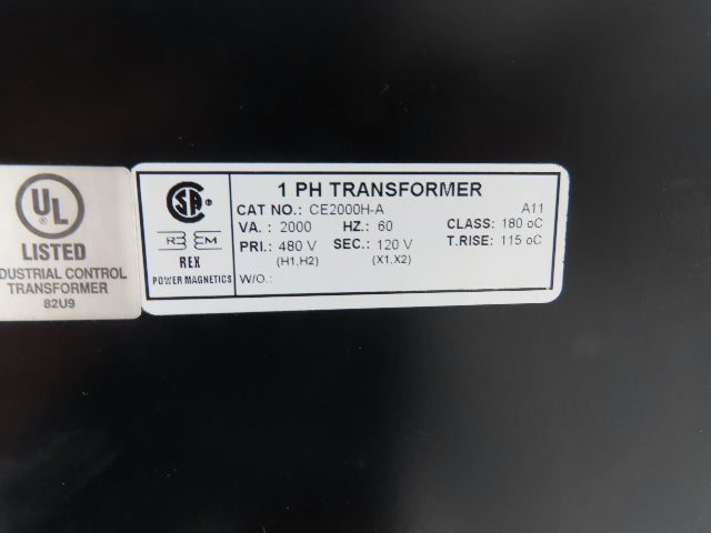 Rex Power Magnetics Stepdown Transformer 2kva 1Ph HV480 - LV120