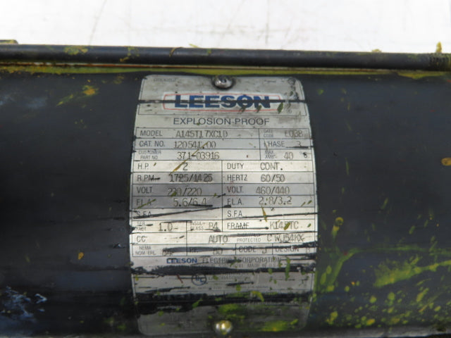 Leeson A145T17XC1D AC Motor Explosion Proof 2Hp 1725 RPM 230/460V 3PH K145TC