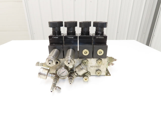 Vektek 0914 3x4 Manual Hydraulic 4-Valve Manifold Assembly Lever/Handle