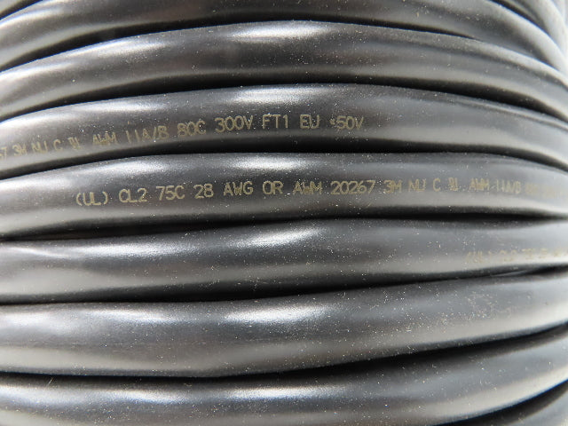3M 3659/37SF 300 Wire Spool 36AWG 300' 37 Conductor Flat Ribbon Cable Black