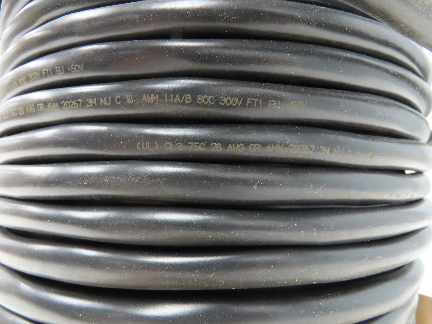 3M 3659/37SF 300 Wire Spool 36AWG 300' 37 Conductor Flat Ribbon Cable Black