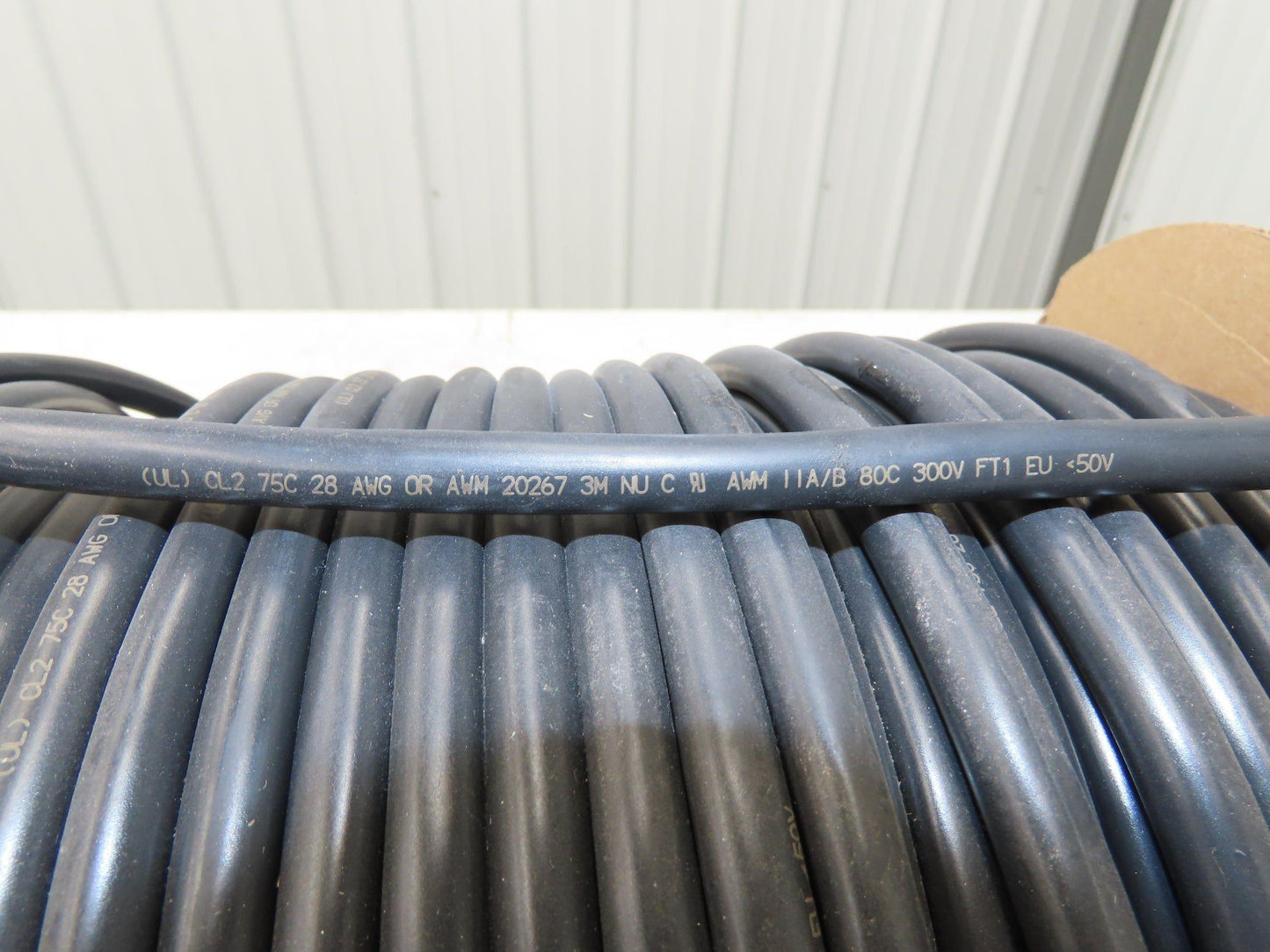 3M 3659/25SF Wire Spool 28AWG 300' 25 Conductor Flat Ribbon Cable Black