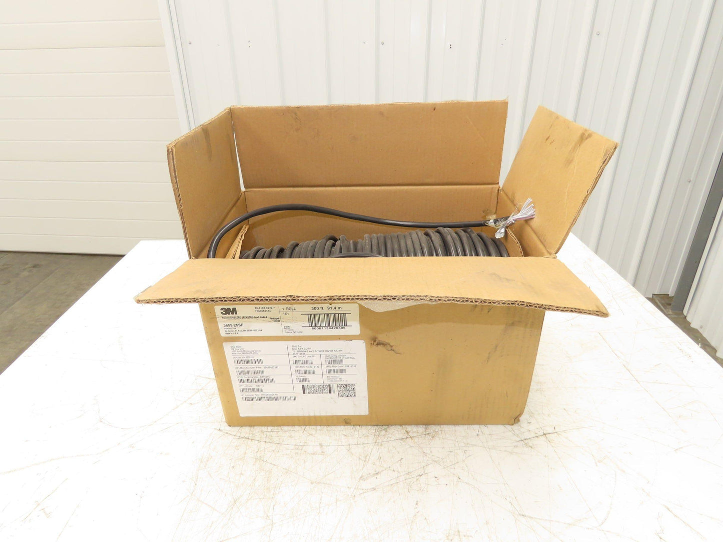3M 3659/25SF Wire Spool 28AWG 300' 25 Conductor Flat Ribbon Cable Black