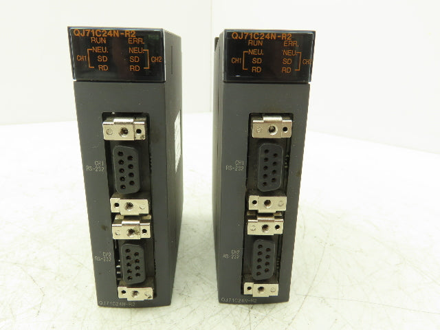 Mitsubishi QJ71C24N-R2 Melsec-Q RS-232 Serial Unit 9-Pin D-Sub Lot of 2