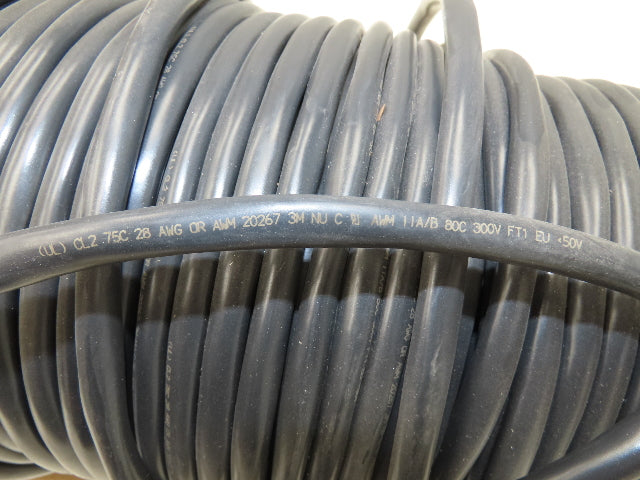 3M 3659/37SF 300 Wire Spool 36AWG 280' 37 Conductor Flat Ribbon Cable Black