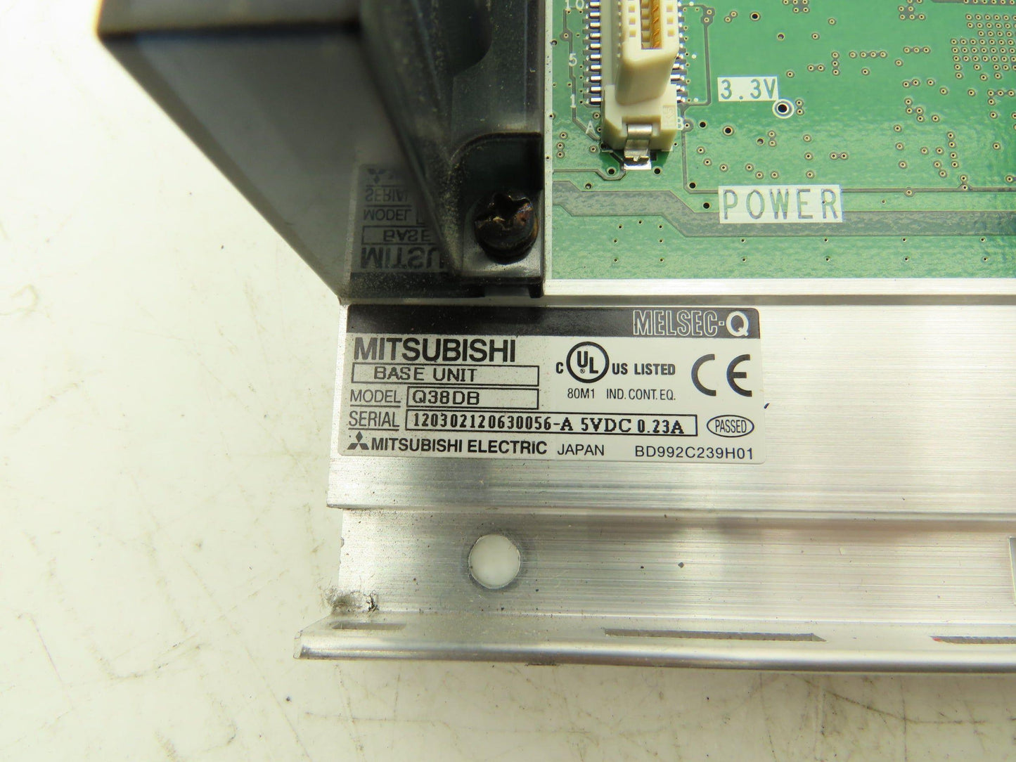 Mitsubishi Q38DB Melsec-Q Base Unit Circuit Board 8-Slot Chassis Assembly