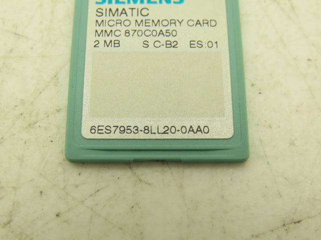 Siemens 6ES7953-8LL20-0AA0 SIMATIC S7 PLC Micro Memory Card 2Mb