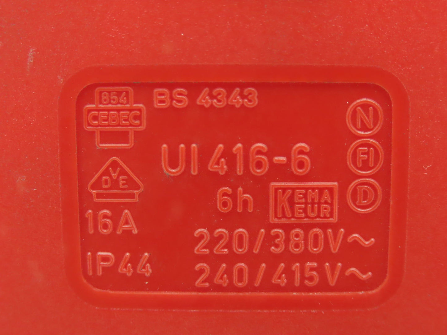 Garo UI416-6 Receptacle 16A 5 Pin 415VAC IP44 Lot Of 7