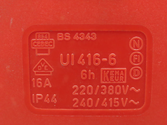 Garo UI416-6 Receptacle 16A 5 Pin 415VAC IP44 Lot Of 7