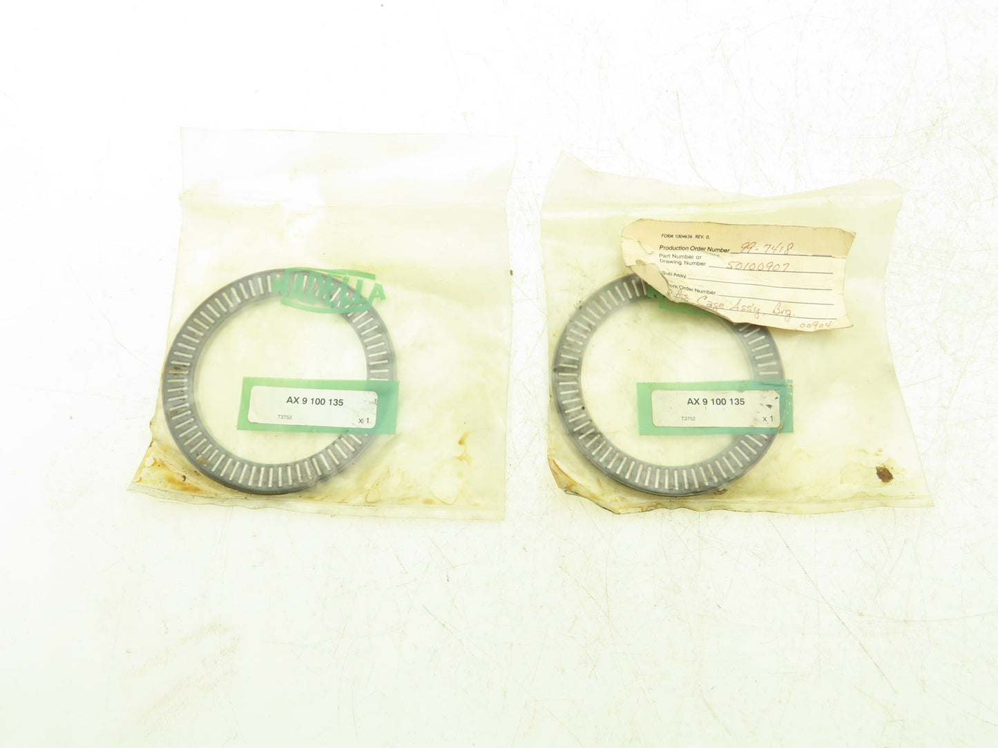Nadella BT613 Needle Roller Thrust Bearing 100mm ID 135mm OD 9mm W Lot of 2