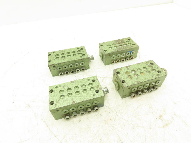 Vogele BVRL10A1 Lubrication Distribution Manifold 10-Outlet Valve Block Lot of 4