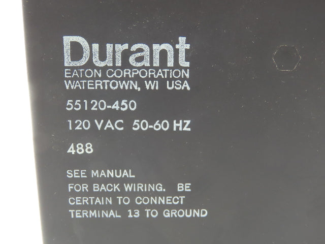 Eaton Durant 55120-450 Solid State 120 Digital Totalizer Counter 8-Digit 120V