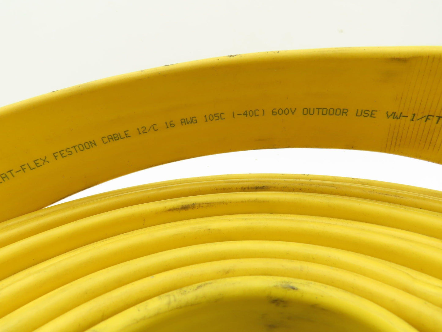Festoon Cable Outdoor E60362H Multi-Conductor Flat Cable 12 Wire 16AWG 600V 24'