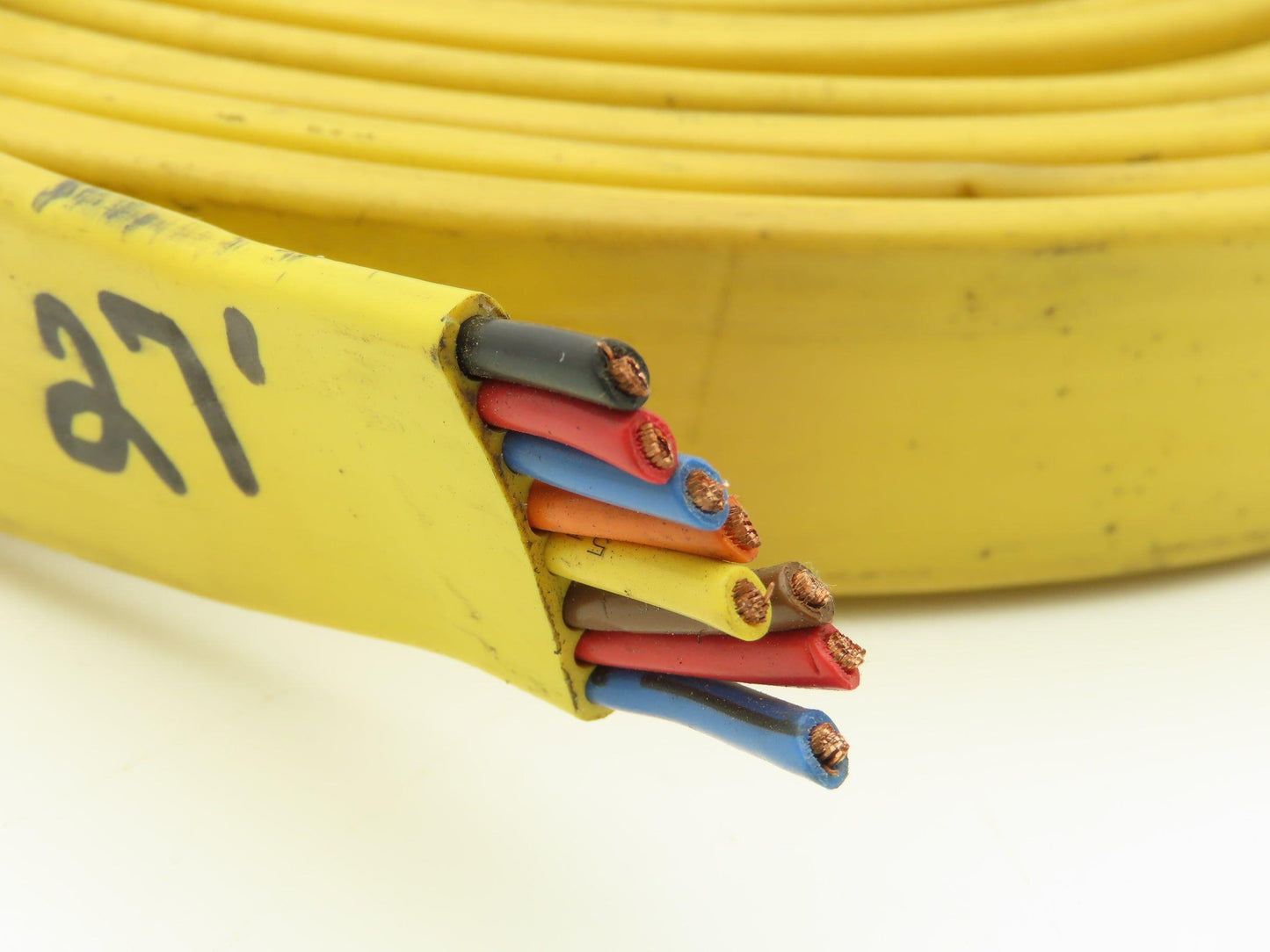 Festoon Cable Outdoor E-24573 Multi-Conductor Flat Cable 8 Wire 14AWG 600V 27'