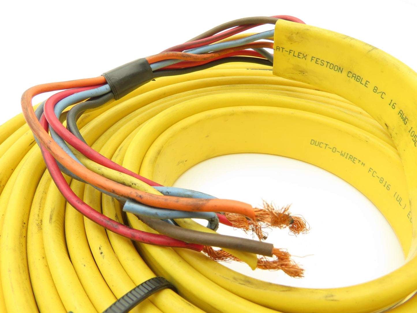 Festoon Cable Outdoor E60362H Multi-Conductor Flat Cable 8 Wire 16AWG 600V 23'
