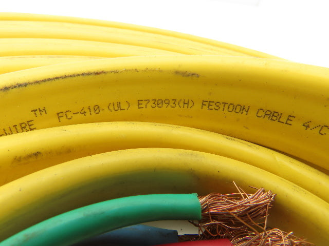 Festoon Cable Outdoor E73093 Multi-Conductor Flat Cable 4 Wire 10AWG 600V 21'