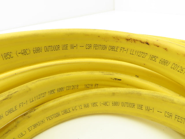 Festoon Cable Outdoor E73093 Multi-Conductor Flat Cable 4 Wire 14AWG 600V 32'