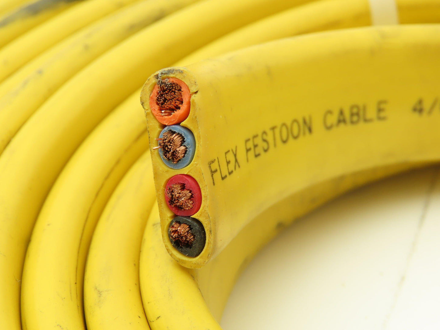 Festoon Cable Outdoor E60362H Multi-Conductor Flat Cable 4 Wire 10AWG 600V 30'