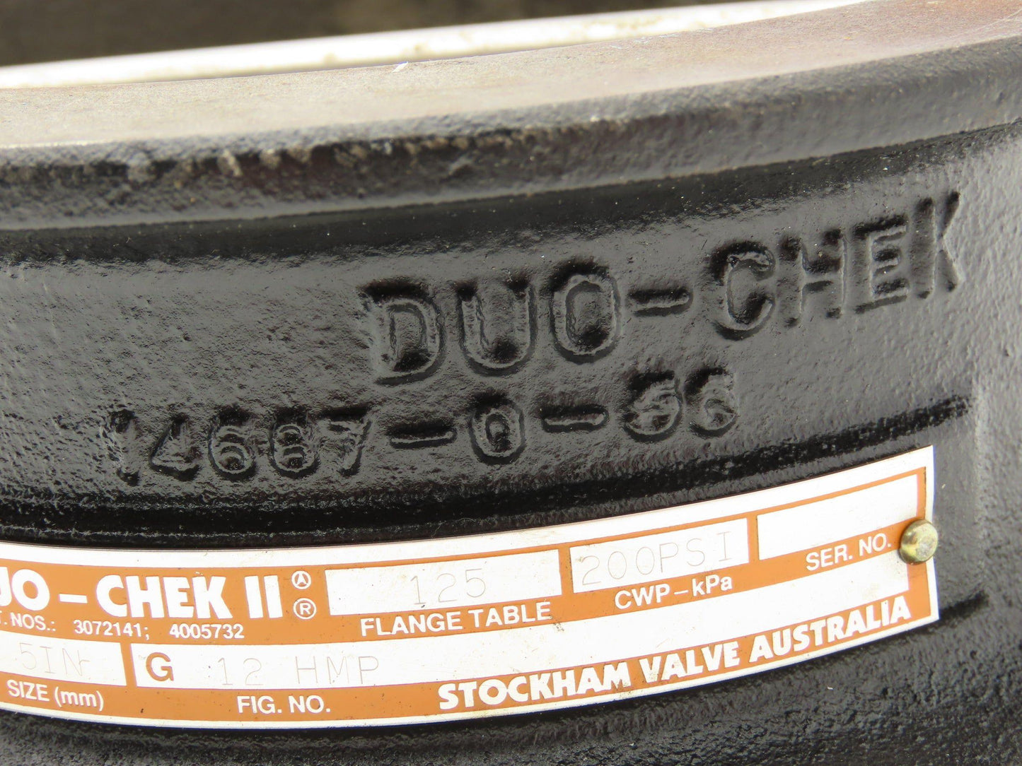Stockham 14687-0-56 Crane Wafer Duo-Chek II Valve 5" 125 ANSI 200 PSI