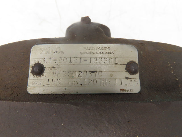 Paco 11-20121-133201 Cast Iron Centrifugal Pump 2.5"x 2"NPT Bronze Impeller