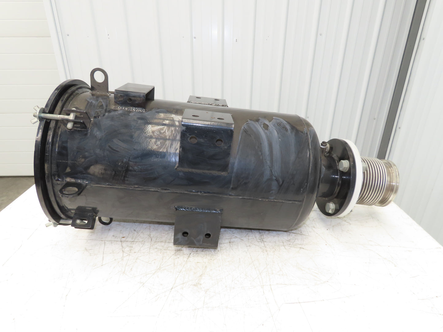 Burkle 4" Pipeline Air Filter Vacuum Pump Blower Steel Housing Flanged