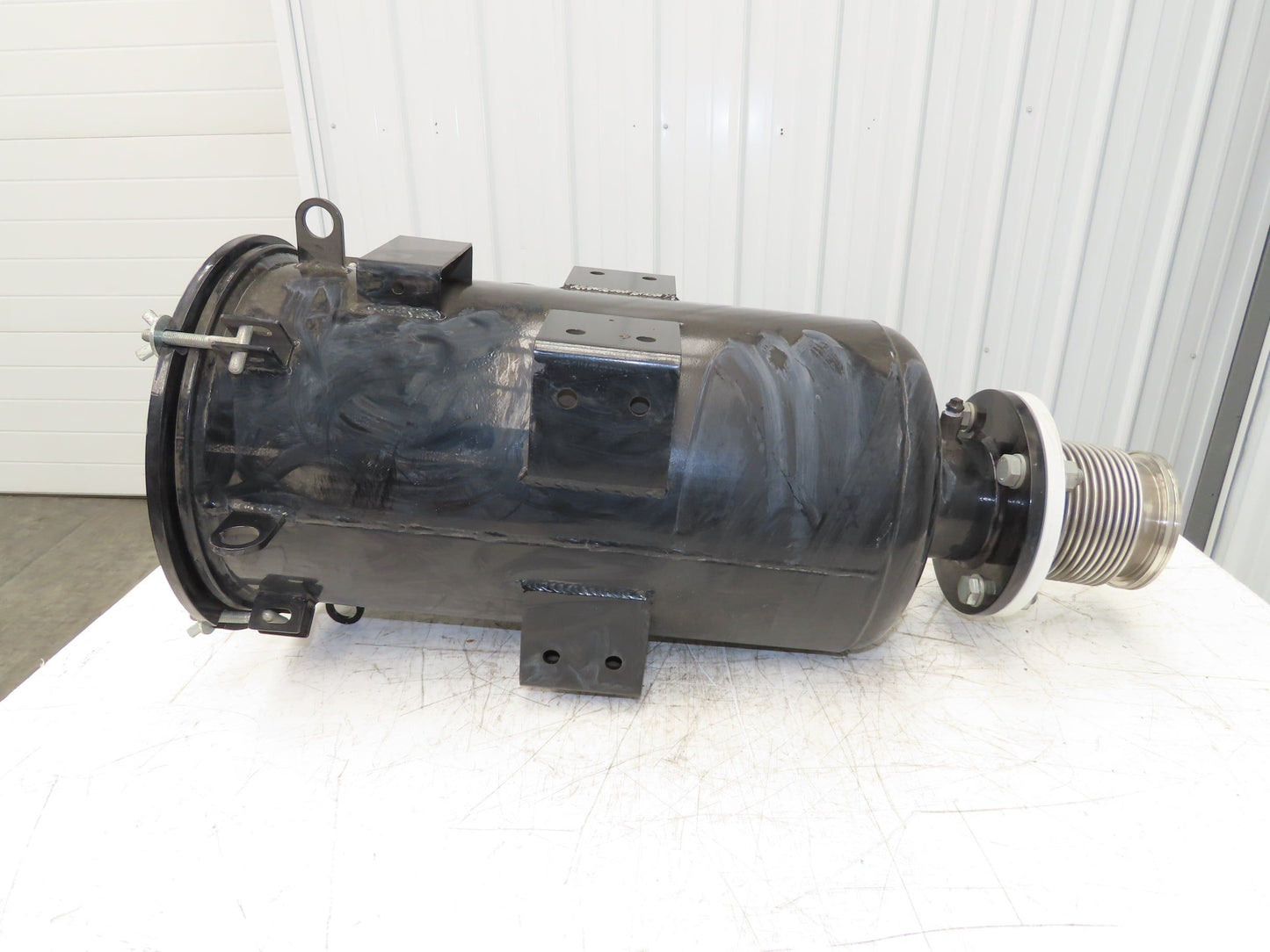 Burkle 4" Pipeline Air Filter Vacuum Pump Blower Steel Housing Flanged
