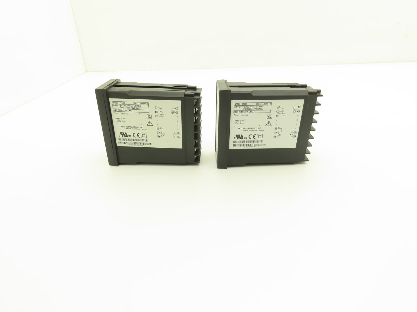 RKC C400 PLC Temperature Control 120/240VAC 6/9VA 800°F Lot of 2