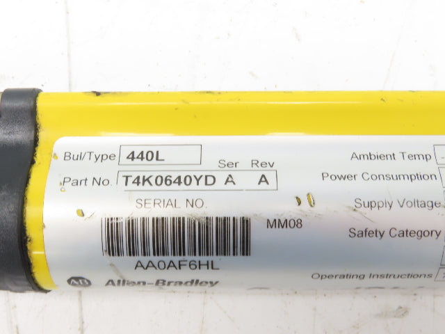Allen Bradley 440L T4K0640YD Safety Light Curtain Transmitter 640mm 20ms