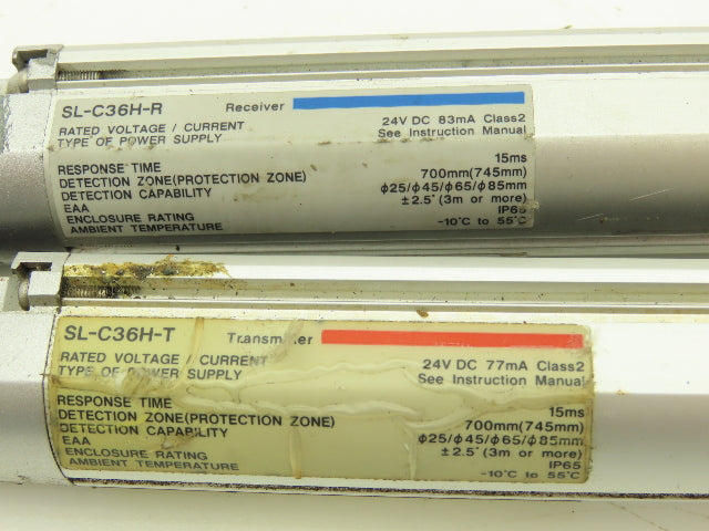 Keyence SL-C36H-R | SL-C36H-T Light Curtain Transmitter Receiver Set 700mm 24VDC