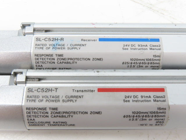 Keyence SL-C52H-R | SL-C52H-T Light Curtain Transmitter Receiver Set 1020mm 24V