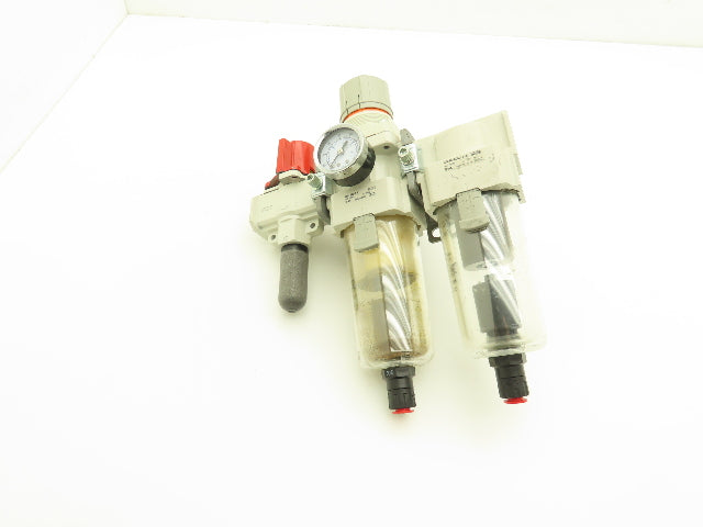 SMC VHS40-N06B-Z Air Filter Regulator Lubricator Assembly 3/4" NPT 100 psi