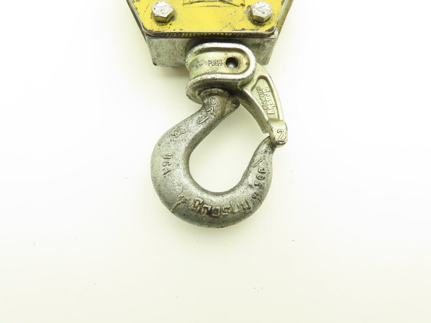 Zimmerman Ingersoll Rand Air Balancer Load Block Single Pulley Sheave Yellow