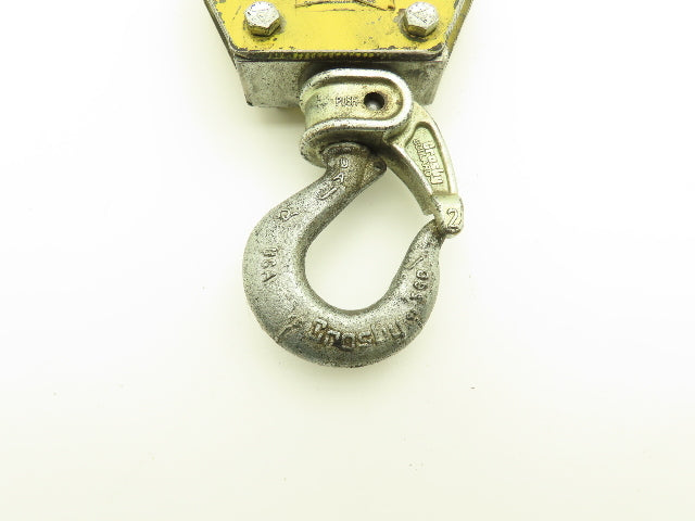 Zimmerman Ingersoll Rand Air Balancer Load Block Single Pulley Sheave Yellow