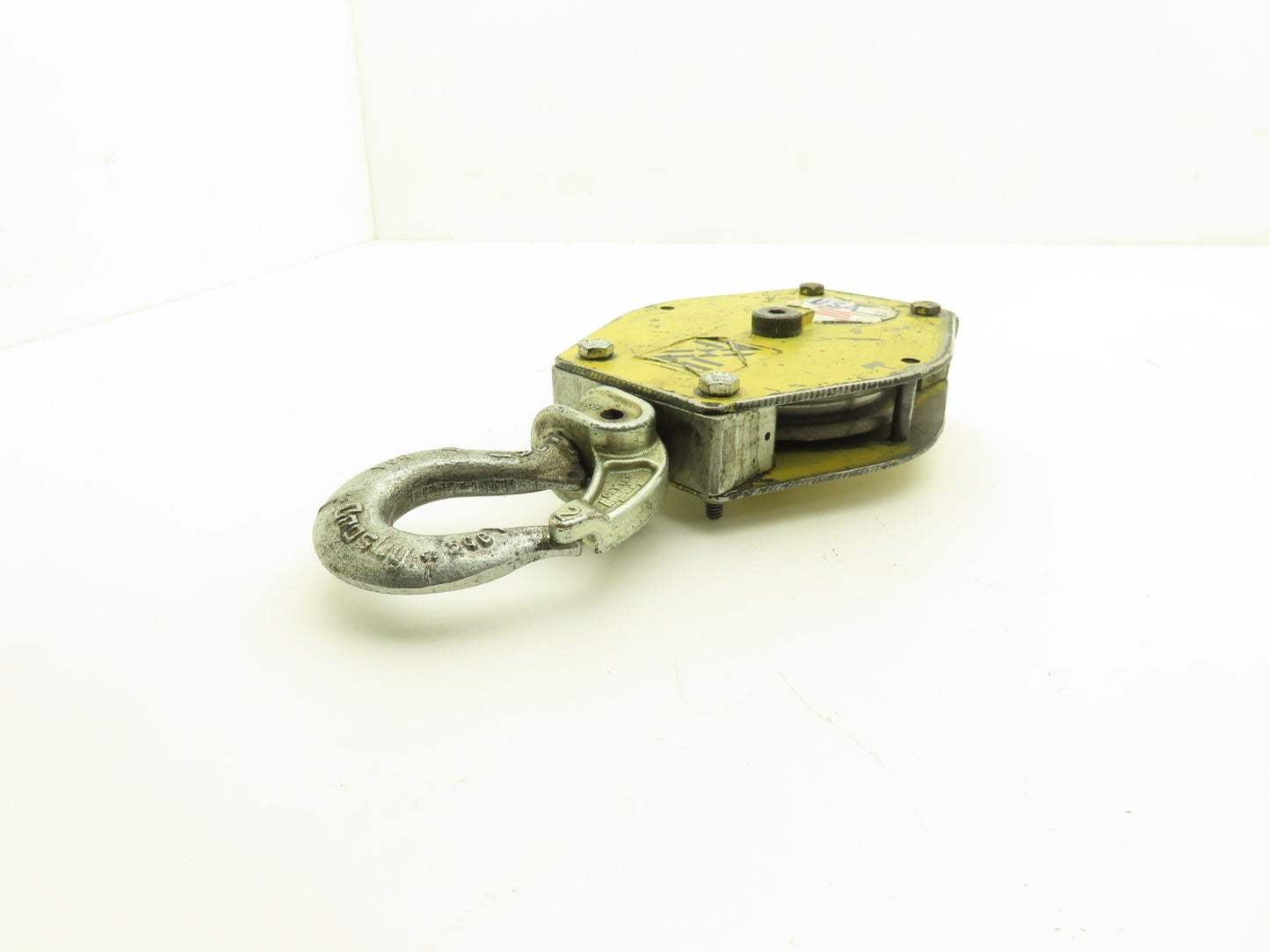 Zimmerman Ingersoll Rand Air Balancer Load Block Single Pulley Sheave Yellow