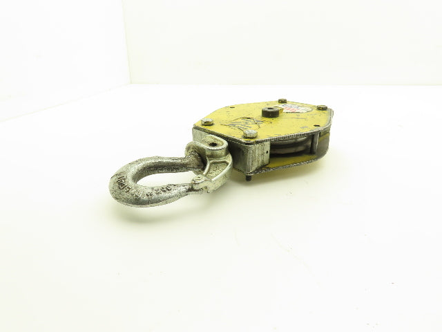 Zimmerman Ingersoll Rand Air Balancer Load Block Single Pulley Sheave Yellow