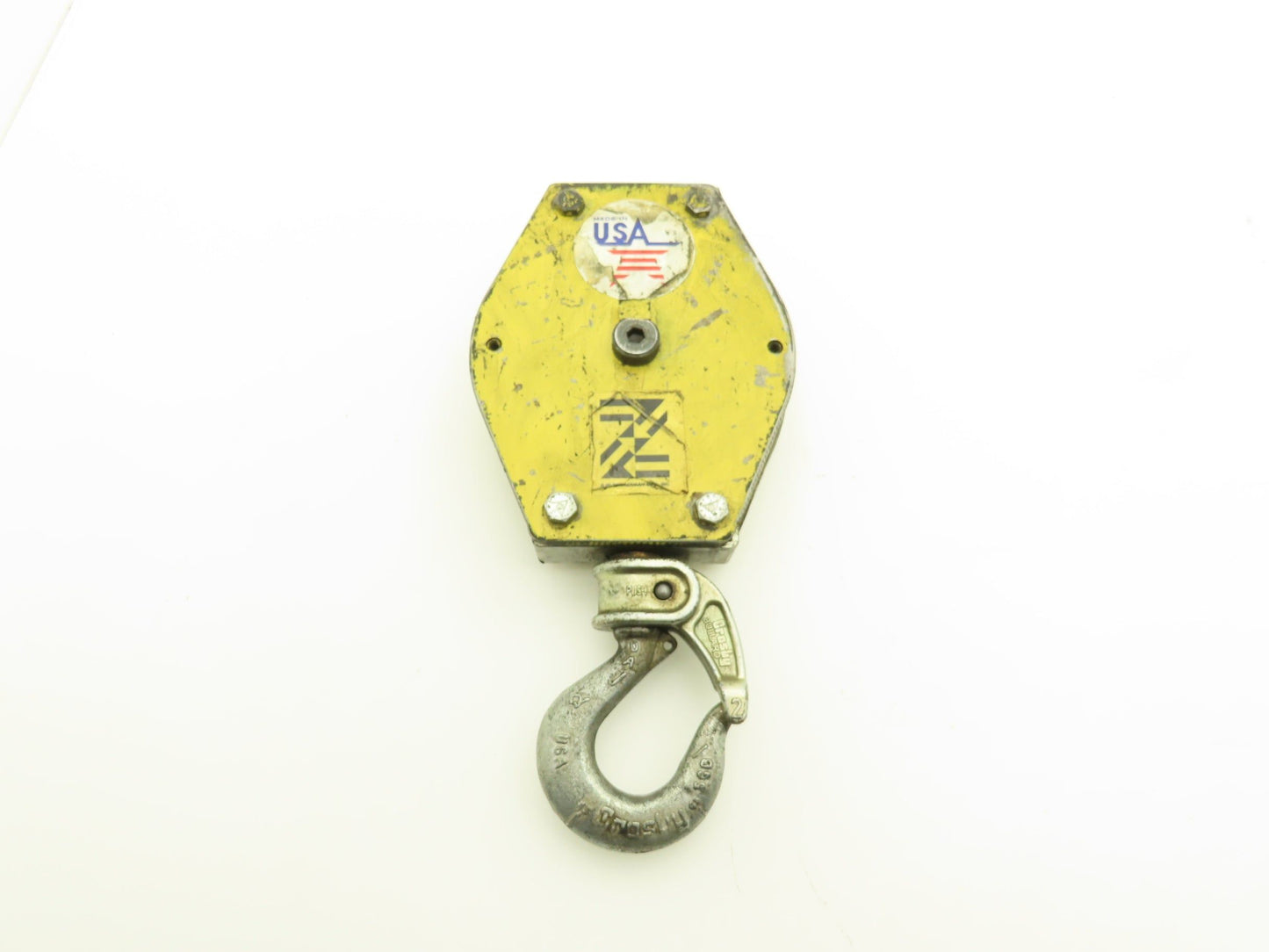 Zimmerman Ingersoll Rand Air Balancer Load Block Single Pulley Sheave Yellow