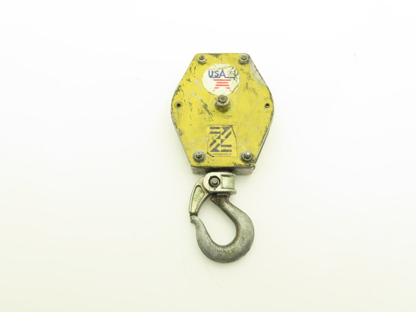 Zimmerman Ingersoll Rand Air Balancer Load Block Single Pulley Sheave Yellow