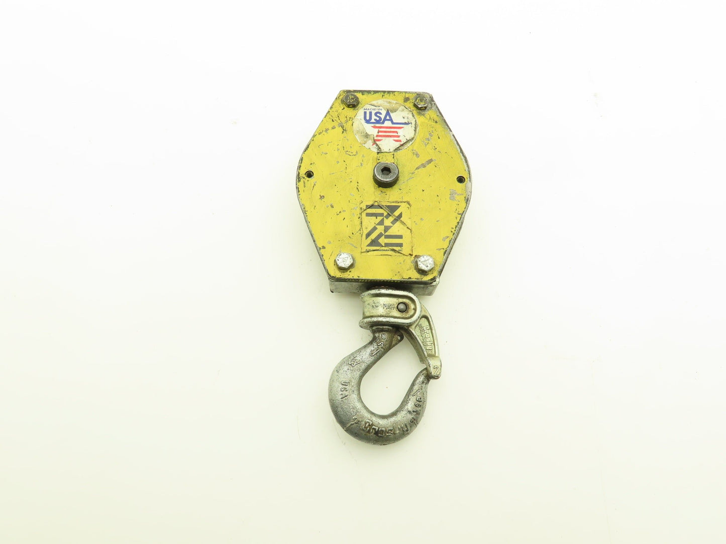 Zimmerman Ingersoll Rand Air Balancer Load Block Single Pulley Sheave Yellow
