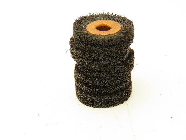 Horsehair Brush Polishing Wheel 1" Dia x 1/4" Bore Copper Center Lot of 50