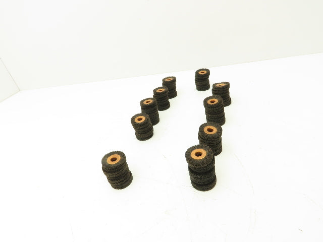 Horsehair Brush Polishing Wheel 1" Dia x 1/4" Bore Copper Center Lot of 50