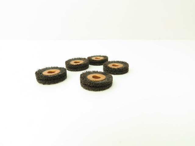 Horsehair Brush Polishing Wheel 1" Dia x 1/4" Bore Copper Center Lot of 25