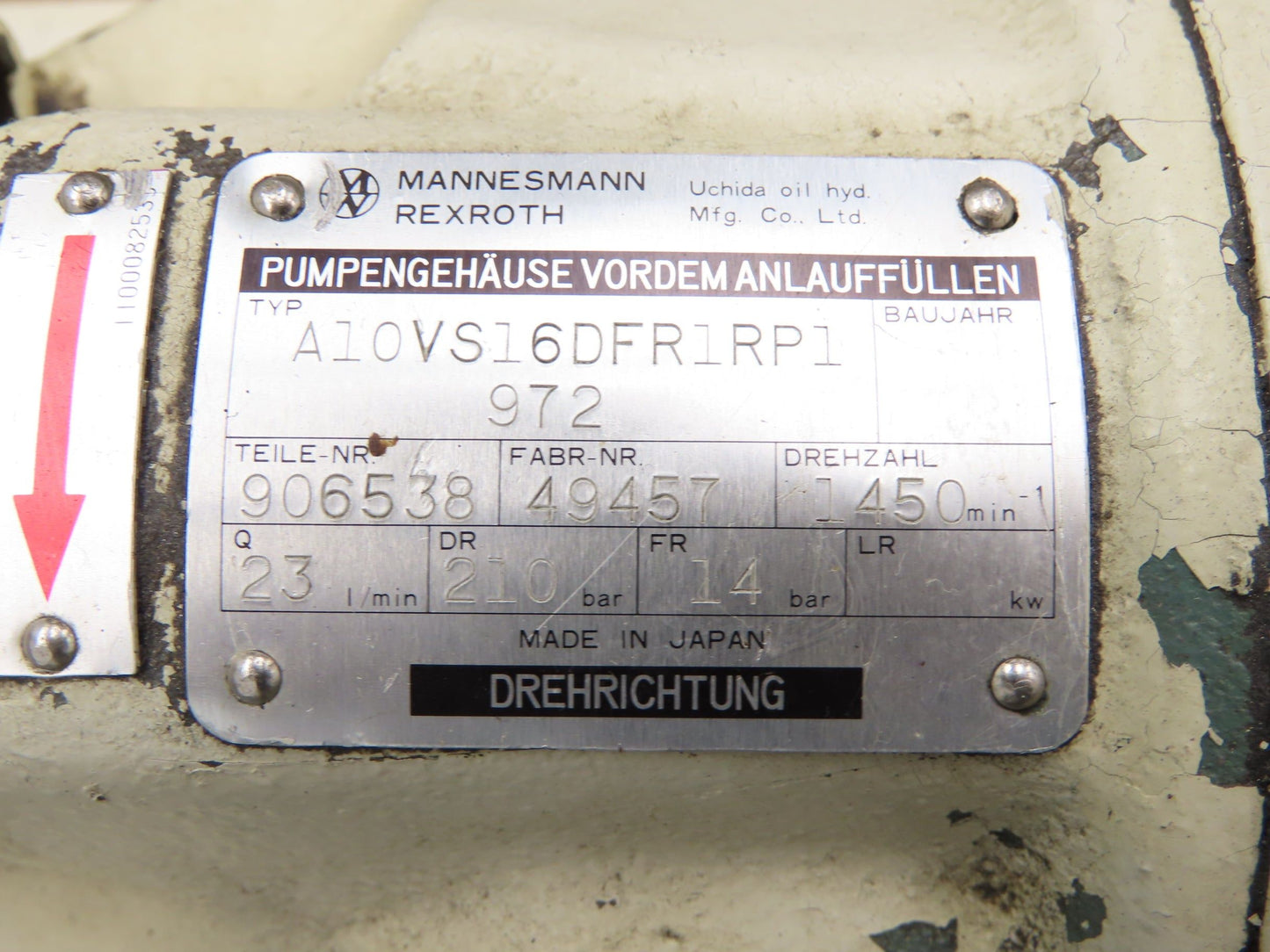 Rexroth A10VS16DFR1RP1 Hydraulic Power Unit 6GPM 3000 PSI 25 Gallon Tank 1.5kw
