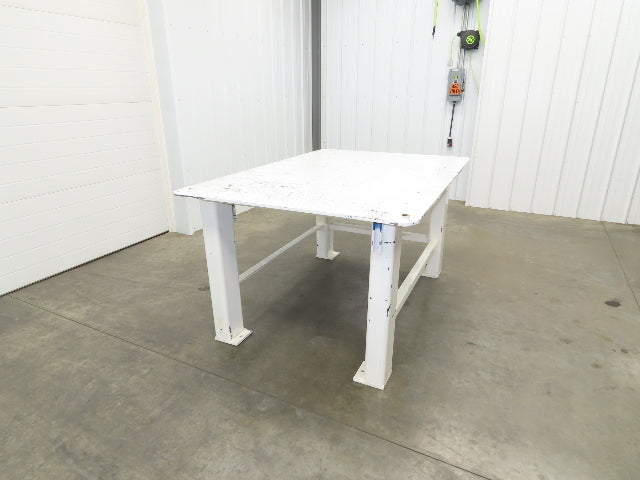 1/2" Thick Top Steel Fabrication Welding Layout Table Work Bench 71"x48"x34"
