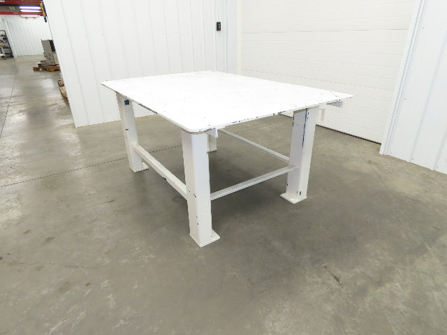 1/2" Thick Top Steel Fabrication Welding Layout Table Work Bench 71"x48"x34"