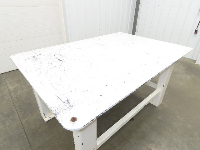 1/2" Thick Top Steel Fabrication Welding Layout Table Work Bench 71"x48"x34"