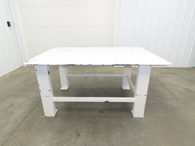 1/2" Thick Top Steel Fabrication Welding Layout Table Work Bench 71"x48"x34"