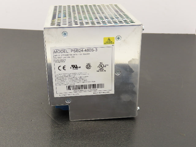 Automation Direct PSB24-480S-3 Rhino Power Supply 24VDC 20A Out 3Ph 480V In