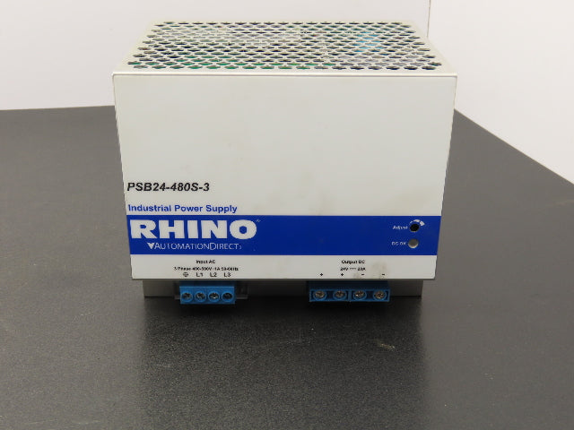 Automation Direct PSB24-480S-3 Rhino Power Supply 24VDC 20A Out 3Ph 480V In