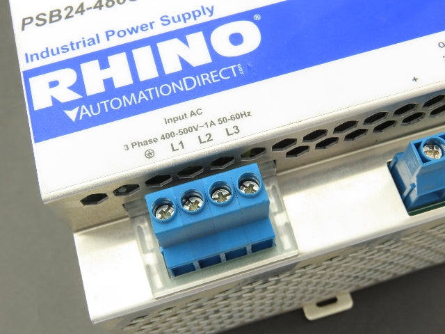 Automation Direct PSB24-480S-3 Rhino Power Supply 24VDC 20A Out 3Ph 480V In